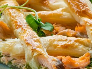 Salmon and Broccoli Lattice Tart