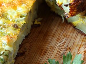 Smoked Salmon and Pea Frittata