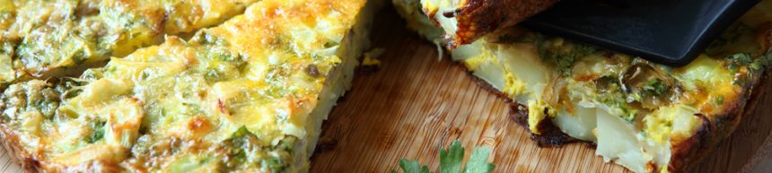 Smoked Salmon and Pea Frittata