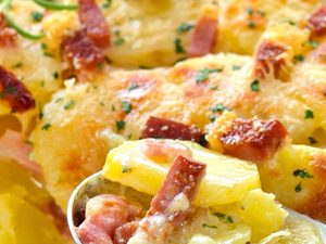 Leek, Potato and Bacon Bake