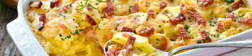 Leek, Potato and Bacon Bake