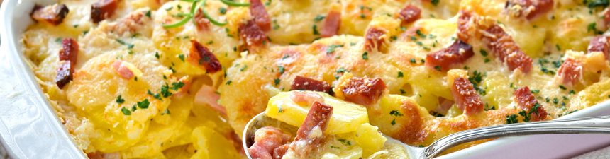 Leek, Potato and Bacon Bake
