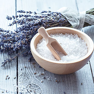 Lavender Bath Salts in Bowl