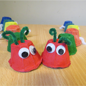 caterpillar egg cups