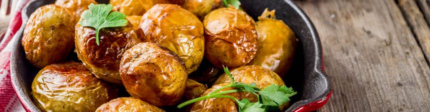 roast garlic potatoes