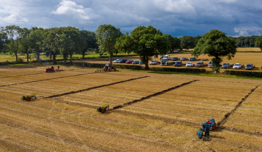 ploughing match on farm