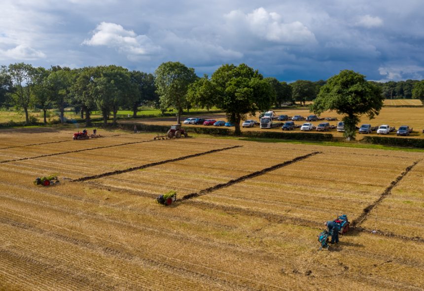 ploughing match on farm