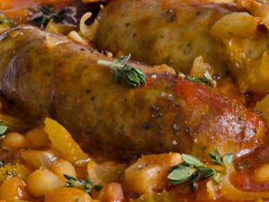 smoky sausage casserole