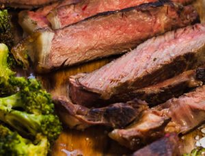 steak and broccoli