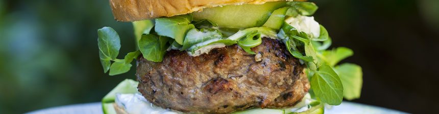 Lamb Burger with Tzatziki