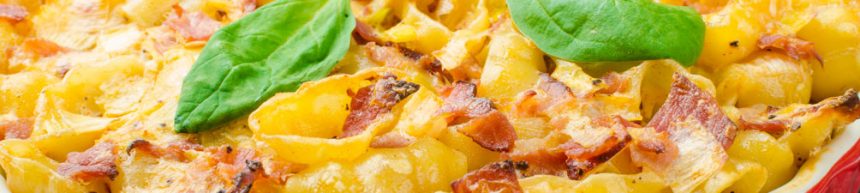 Cheesy Leek and Bacon pasta