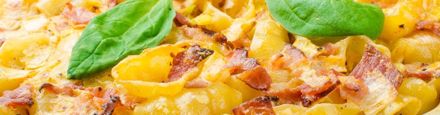 Cheesy Leek and Bacon pasta