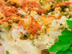 leek and bacon pasta bake