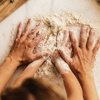 parent & child class - hands in dough