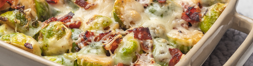 cheesy brussels sprout bake