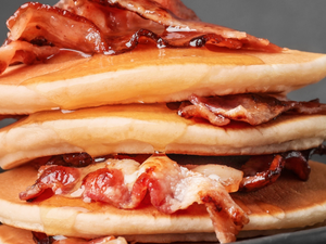 brie and bacon pancakes