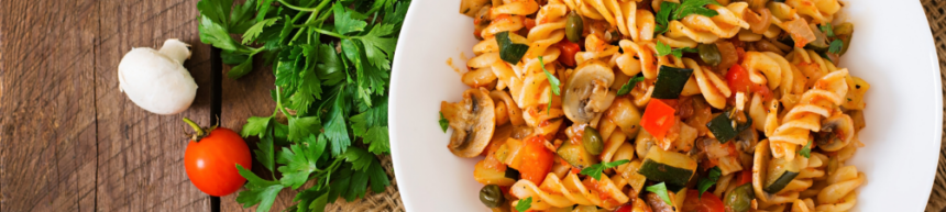 mushroom & tomato pasta