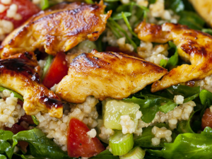 chicken and tomato quinoa salad