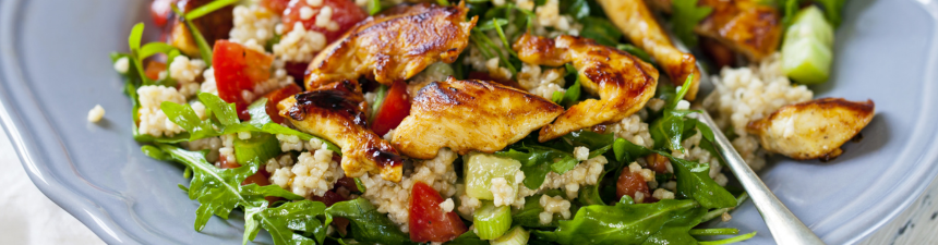 chicken and tomato quinoa salad