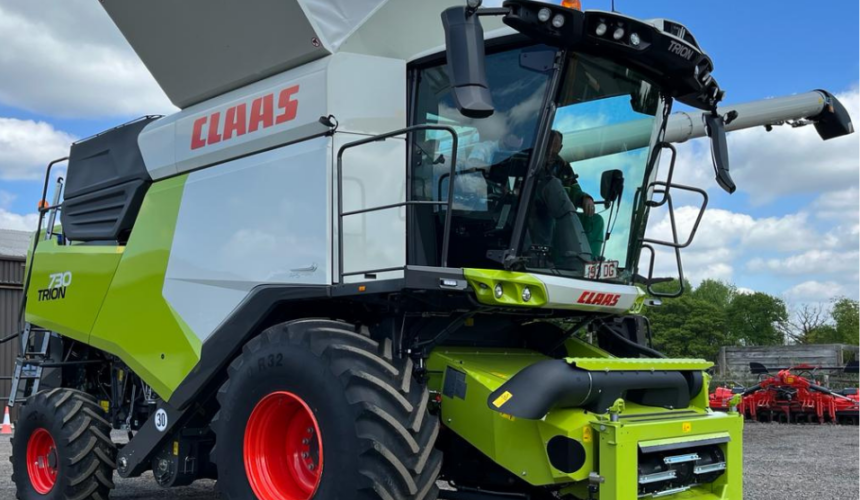 Claas combine harvester