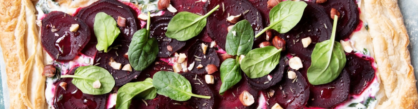 beetroot and goat's cheese tart