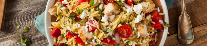 chicken and tomato orzo salad