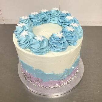 blue ombre cake
