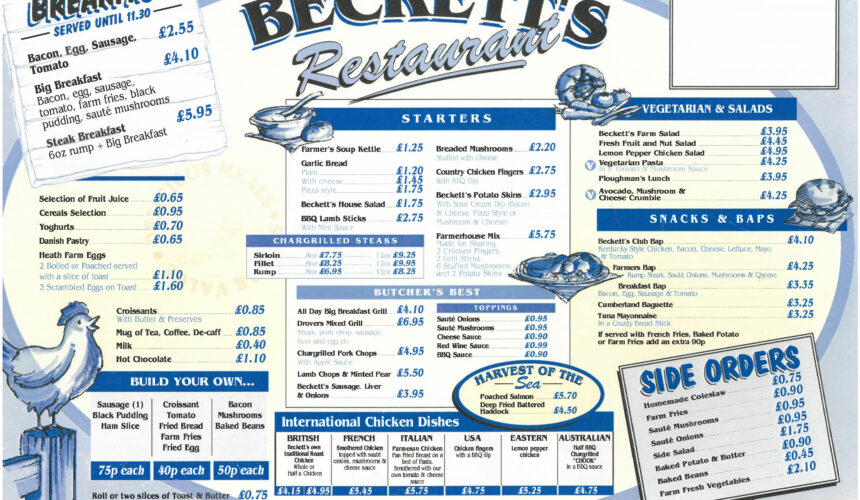 Throwback menu