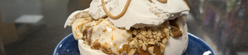 Banoffee-nut Meringue Ice Cream Sandwich