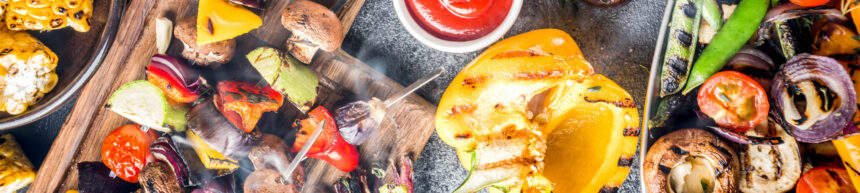 summer bbq food on platter
