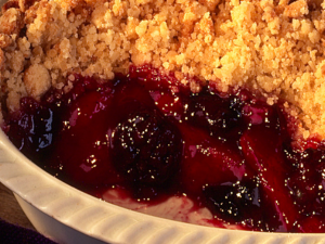 apple blackberry crumble