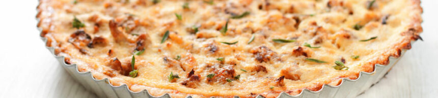 cauliflower cheese quiche