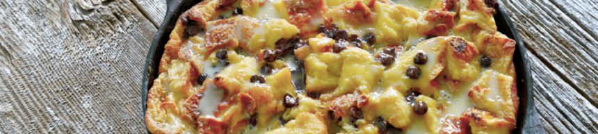 chocolate & orange bread and butter pudding
