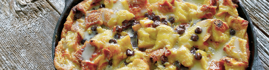 chocolate & orange bread and butter pudding