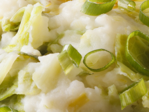 leek cheddar and parsley mashed potato