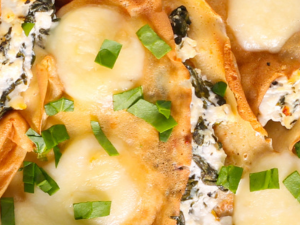 spinach and ricotta pancake bake