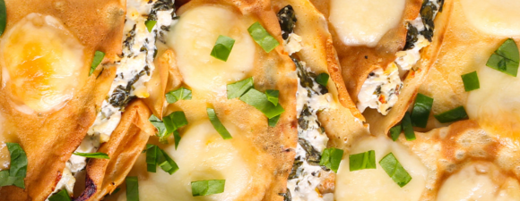 spinach and ricotta pancake bake