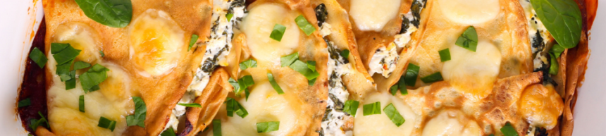 spinach and ricotta pancake bake