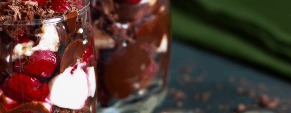 chocolate cherry trifles