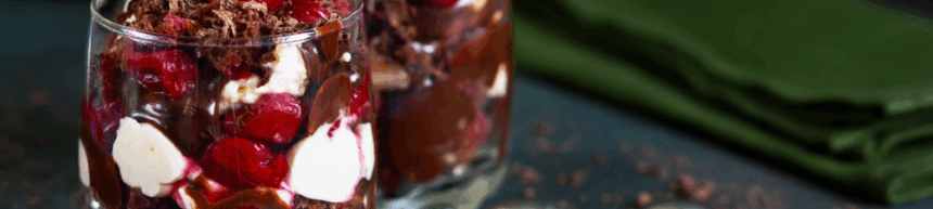 chocolate cherry trifles