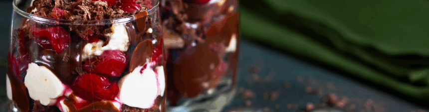 chocolate cherry trifles