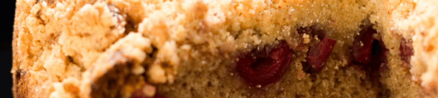 cherry cinnamon crumble cake