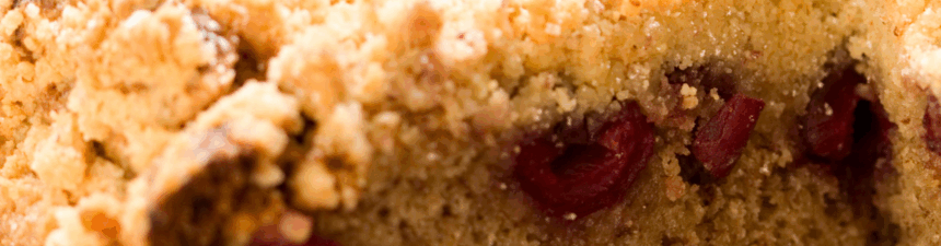 cherry cinnamon crumble cake