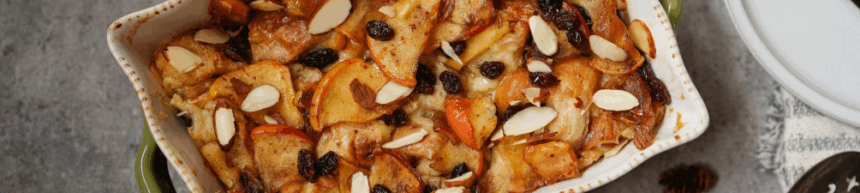 toffee apple bread and butter pudding