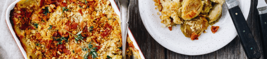 sprout bacon gratin