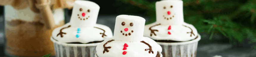 ROW feature image size (10) snowman cupcakes