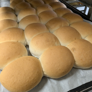 fresh bread rolls