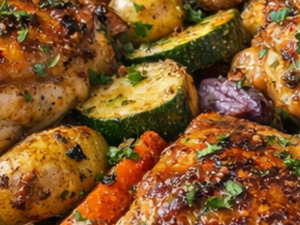 ROW feature image size (18) honey chilli chicken traybake