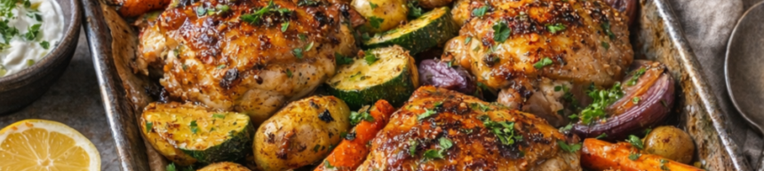 ROW feature image size (18) honey chilli chicken traybake