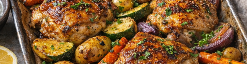 ROW feature image size (18) honey chilli chicken traybake